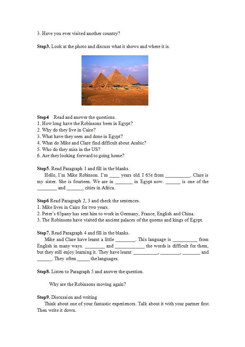 Module 2  Experiences Unit 2(课件+教案+练习+学案)02