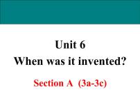 人教新目标九年级英语上册---Unit 6.Section A （3a-3c)课件PPT