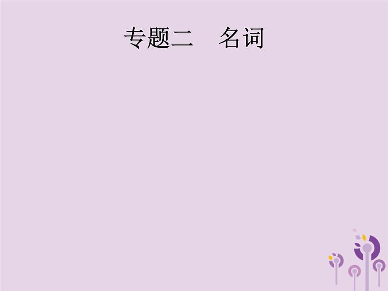 中考英语总复习二轮专题复习语法专项突破专题02《名词》课件(含答案)第1页
