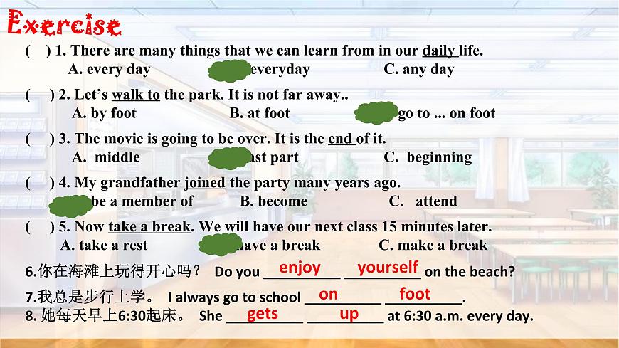 牛津深圳版英語七年級上冊unit 02 Daily life PPT第8頁