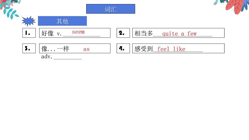 人教go for it 中考复习八年级上册重点单词复习课件PPT第5页