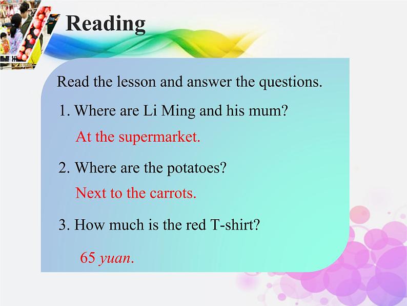 冀教版(三起)英语七年级上册 Unit 6 Let 's Go Lesson32:At the Supermarket(课件)第4页