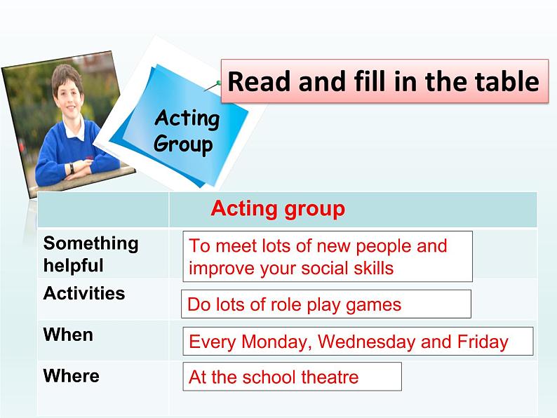 冀教版(三起)英语七年级下册 Unit 4 After-School Activities Lesson 20 Join our club(课件)第6页