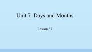 初中英语冀教版七年级上册Unit 7 Days and MonthsLesson 37  Seasons and Weather背景图ppt课件