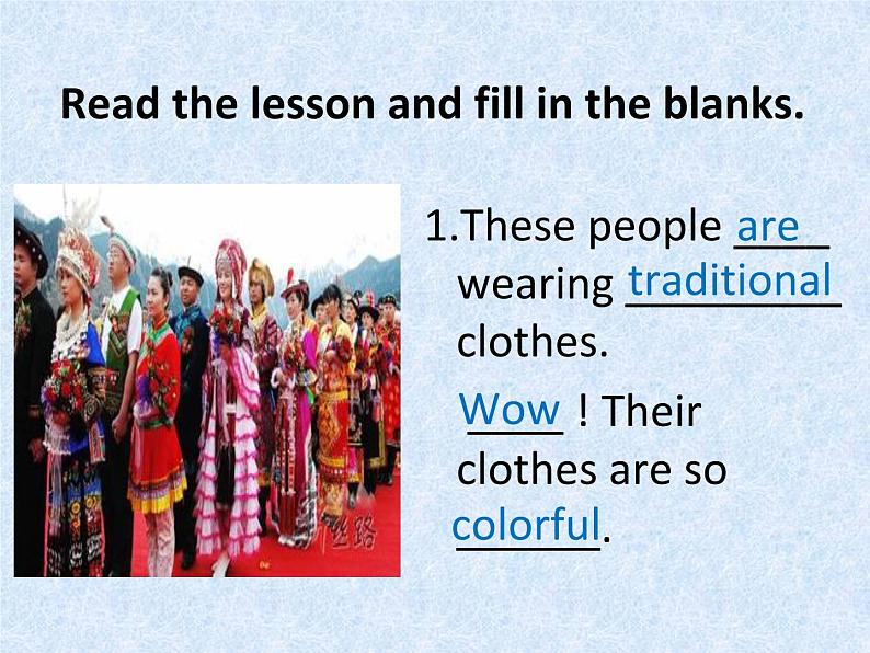 冀教版(三起)英语七年级上册 Unit 2 Colours and ClothesLesson 11 Clothes around the World(课件)07