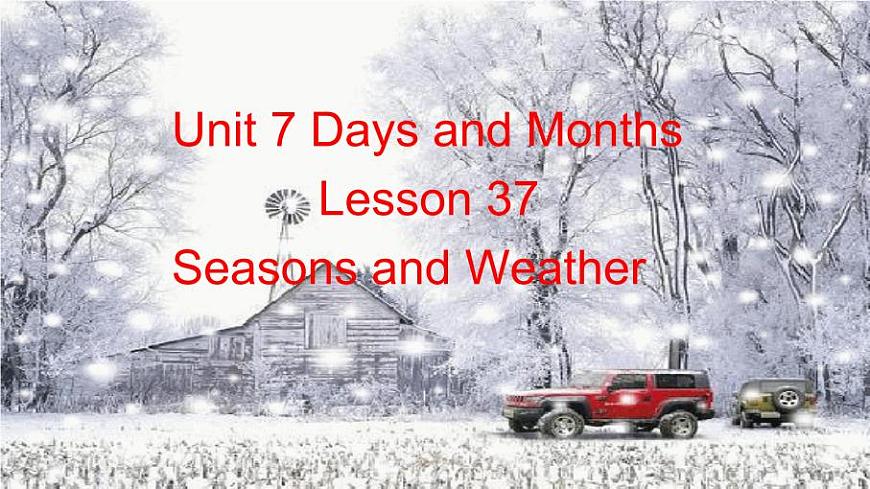 冀教版(三起)英語七年級(jí)上冊(cè) Unit 7 Days and Months Lesson 37 Seasons and Weather(1)(課件)第2頁