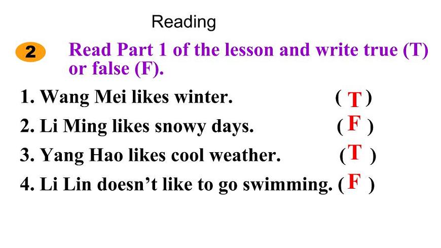 冀教版(三起)英語七年級(jí)上冊(cè) Unit 7 Days and Months Lesson 37 Seasons and Weather(1)(課件)第7頁