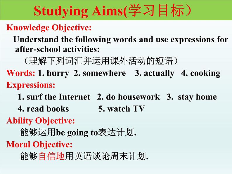 冀教版(三起)英语七年级下册 Unit 4 After-School Activities Lesson 22 Big Plans for the Weekend(课件)03
