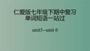Units5-6重点单词短语一站过期中复习课件2022学年仁爱版英语七年级下册