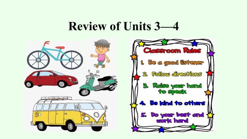 人教新目标七年级英语下册-- Review of Units 3—4复习课件01