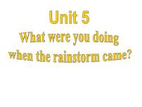 2020-2021学年Unit 5 What were you doing when the rainstorm came?Section A教课课件ppt