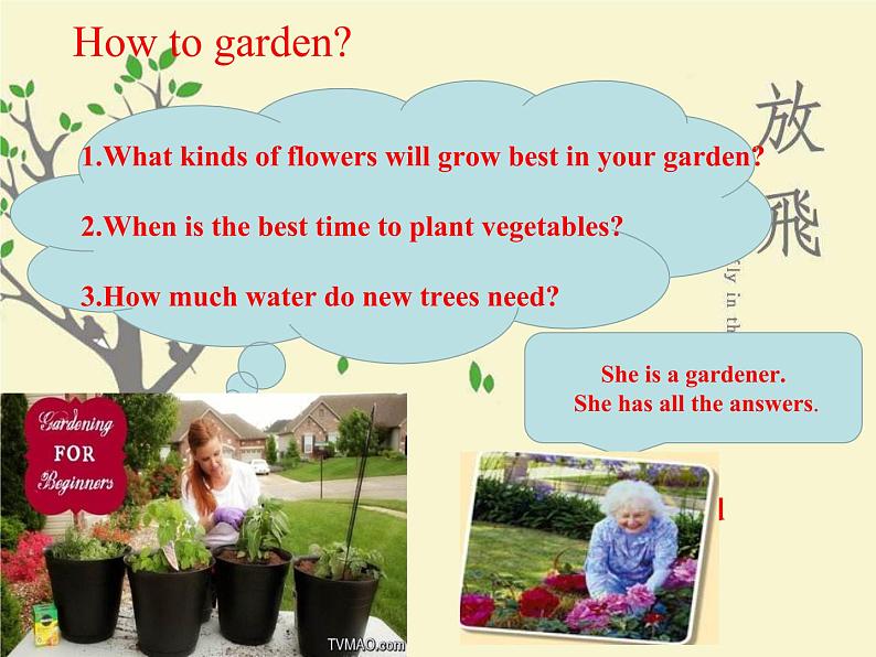 冀教版(三起)英语八年级下册 Gardening with Mary(课件)03