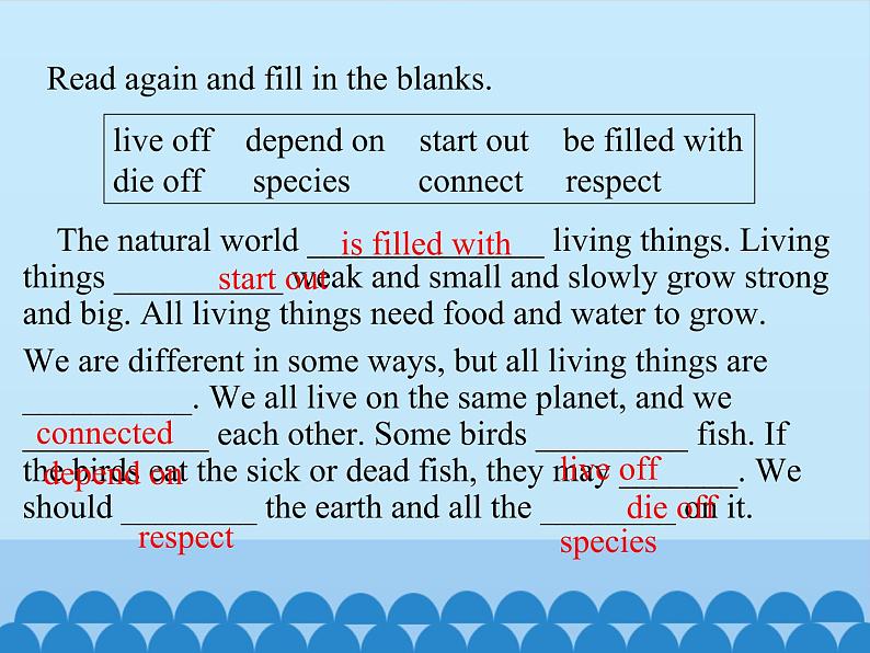 冀教版(三起)英语八年级下册 Unit 8 Save Our World Lesson 47_(课件)第6页