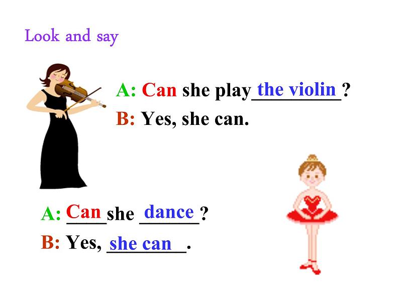 人教新目标(Go for it)版英语七年级下 Unit1 Can you play the guitar Section B 课件第8页