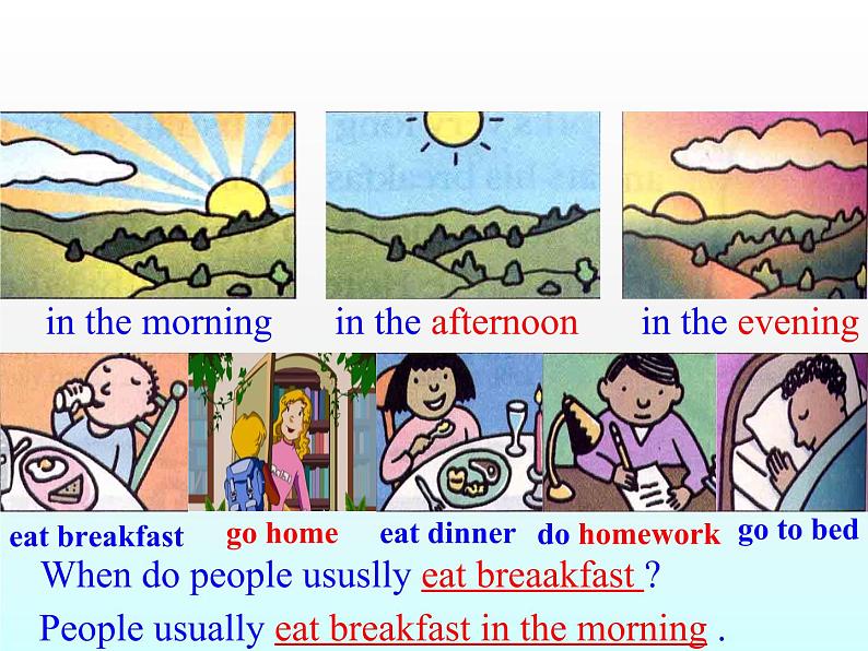 人教新目标(Go for it)版英语七年级下 Unit 2 What time do you go to school? Section B_6 课件第2页