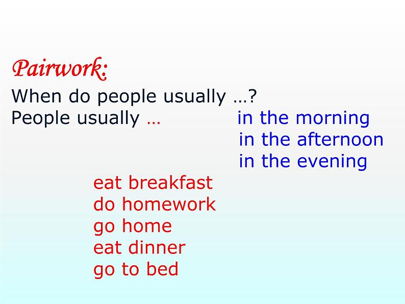 人教新目标(Go for it)版英语七年级下 Unit 2 What time do you go to school? Section B_6 课件第3页