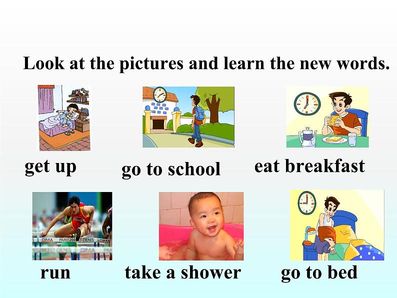 人教新目标(Go for it)版英语七年级下 Unit 2 What time do you go to school? Section B_5 课件第7页