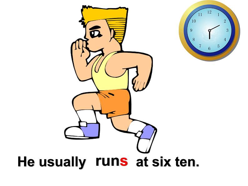 人教新目标(Go for it)版英语七年级下 Unit 2 What time do you go to school? Section A_2 课件08