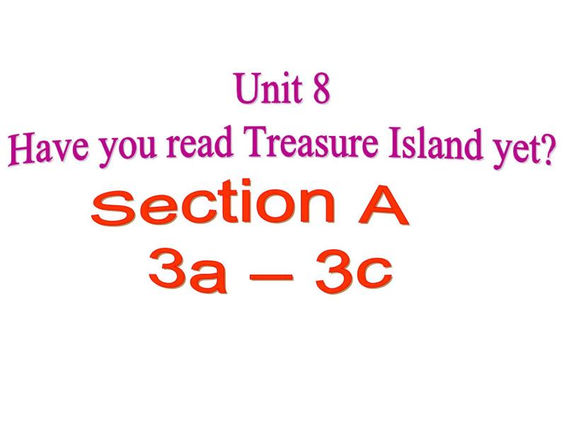 人教新目标（Go for it)版英语八年级下册 Unit 8 Have you read Treasure Island yet(2)（课件）01