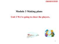 外研版 (新标准)七年级下册Module 3 Making plansUnit 2 We're going to cheer the players.教课内容ppt课件