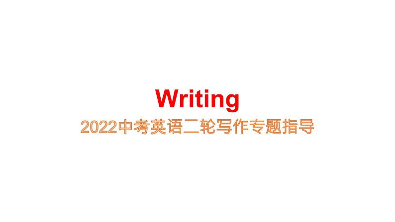 2022年中考英语二轮写作专题指导课件03