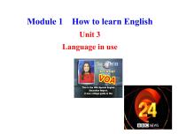初中英语外研版 (新标准)八年级上册Module 1 How to learn EnglishUnit 3 Language in use .教课内容ppt课件