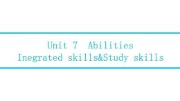 2020—2021学年七年级下册牛津译林英语Unit7 Inegrated skills&Study skills 课件