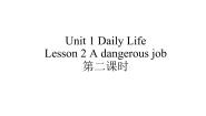 初中英语北师大版七年级下册Lesson 2 A Dangerous Job图文课件ppt