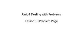 英语八年级下册Lesson 10 Problem Page背景图课件ppt