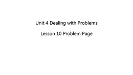 北师大版unit4Dealing with Problems / Lesson 10 Problem课件PPT