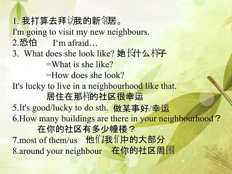 牛津译林版七下英语Unit 2 Neighbours Reading课件01
