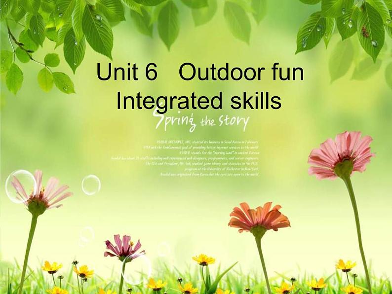 牛津译林版七下英语Unit 6 Outdoor fun Integrated skills课件第1页