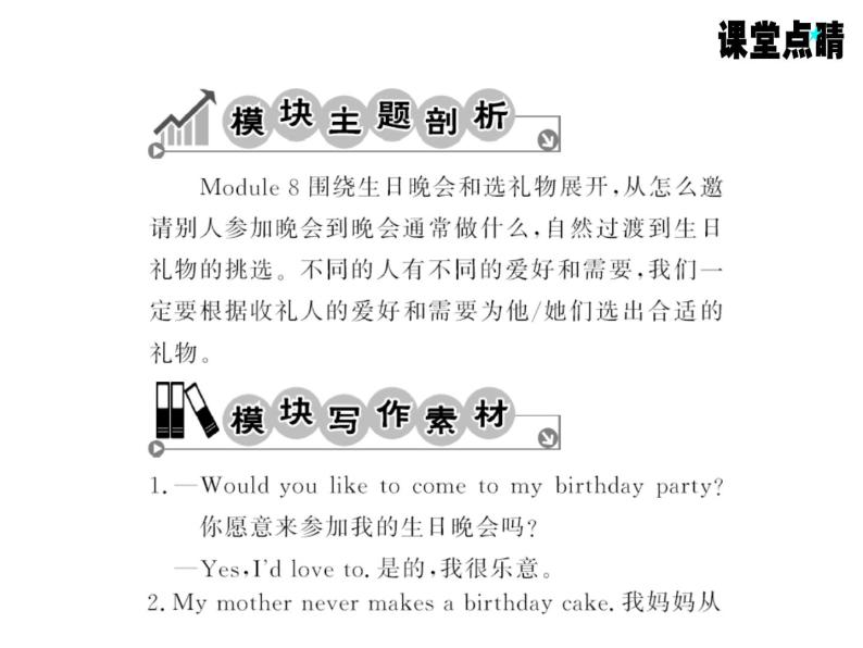 七年级英语上册（外研版）教用课件：Module8 Choosing presents （8份打包）习题课件02