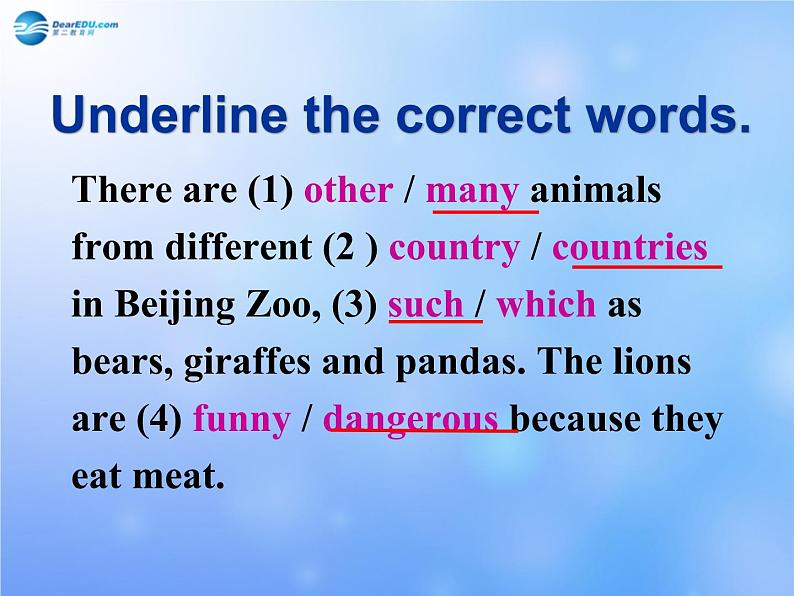 外研版七年级英语上册 Module 6 Unit 1 Does it eat meat?课件07