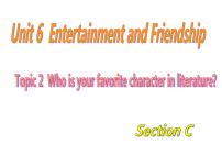 初中英语仁爱科普版九年级下册Unit 6 Entertainment and Friendship.Topic 2 Who is your favorite character in literatu