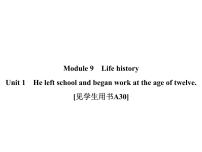 初中英语外研版 (新标准)七年级下册Unit 1 He left school and began work at the age of twelve.教课内容ppt课件