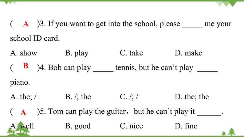 Unit 1 Can you play the guitar-Section A(Grammar Focus_3c)课件(共有PPT18张)03
