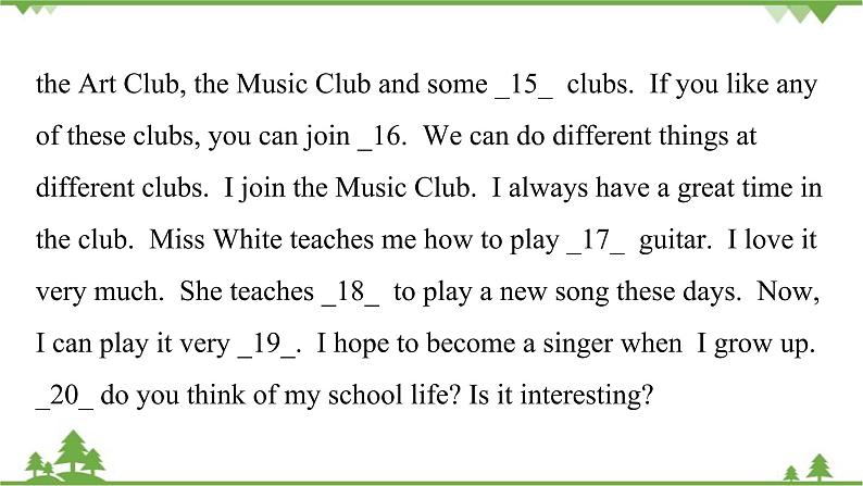 Unit 1 Can you play the guitar-Section A(Grammar Focus_3c)课件(共有PPT18张)07