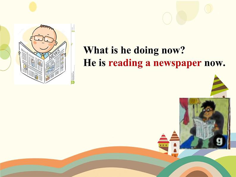 Unit 6 I 'm watching TV Section A(1a-1c) 课件(共有PPT17张)第5页