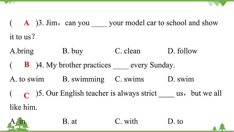 Unit 4 Don’t eat in class-Section B (3a-Self Check)习题课件(共15张PPT)第3页