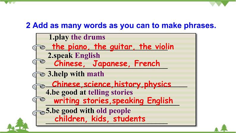 Unit 1 Can you play the guitar ?Section B 3a-Self Check课件(共有PPT18张)08