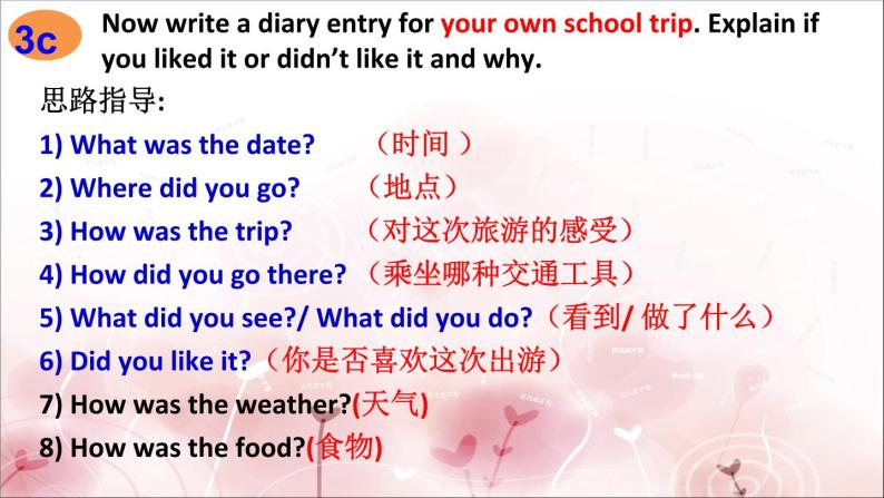 Unit 11 How was your school trip_ SectionB3a-SelfCheck课件(共14张PPT)04