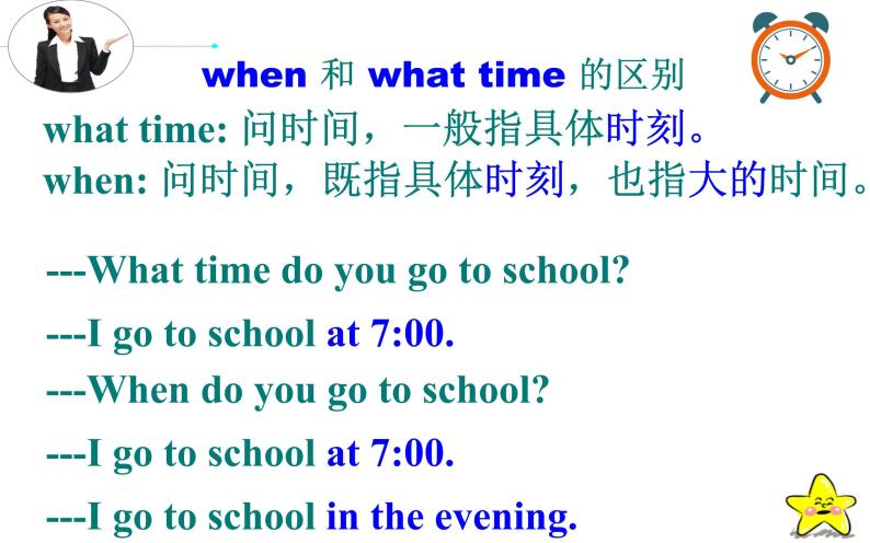 Unit 2 What time do you go to school_ SectionA（GrammarFocus-3c）课件(共10张PPT)03