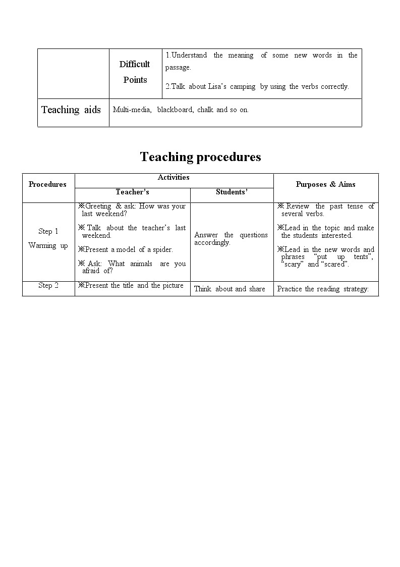 Unit 12 What did you do last weekend_ Section B 2a 2c教学设计(表格式)第2页