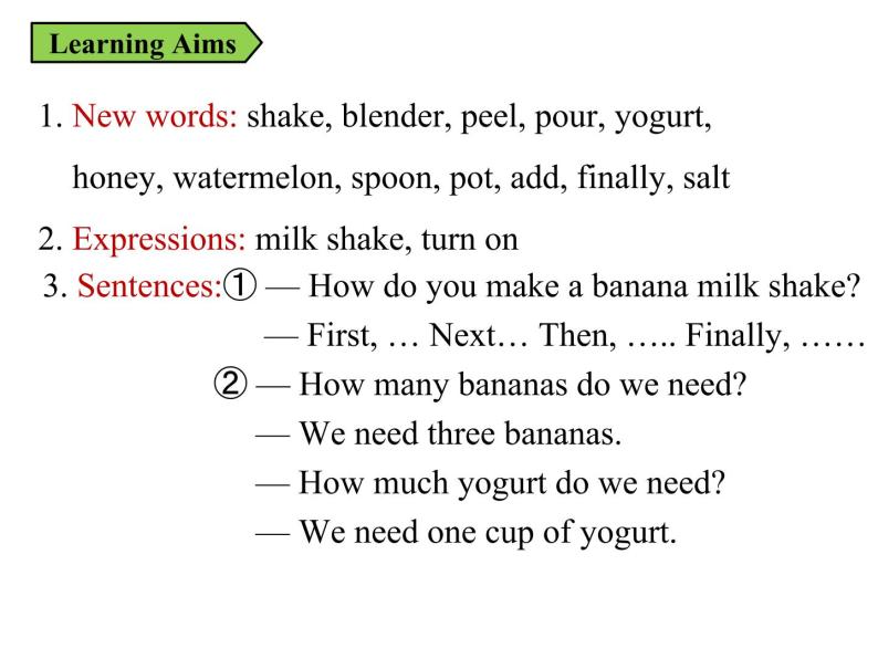 人教版英语八年级上册Unit 8 How do you make a banana milk shake_Section A（1a-2c） 课件（共有PPT16张，无音频）02
