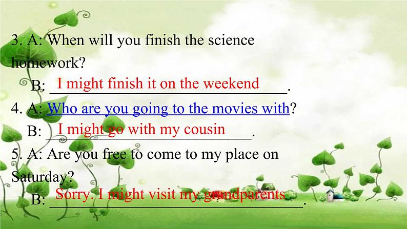 Unit 9 Can you come to my party_ Section A Grammar focus-3c 课件(共有PPT24张)第8页