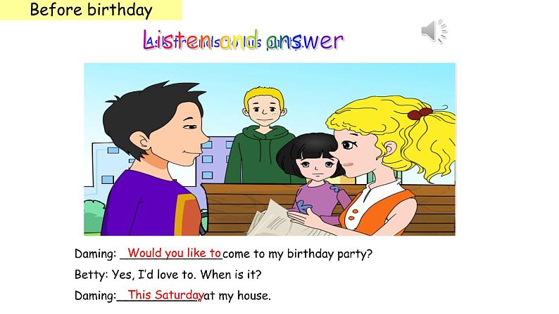 外研版英语七年级上 Module 8 Choosing presents Unit 1 I always like birthday parties.课件(18张PPT无素材)08