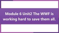 外研版 (新标准)八年级上册Module 6 Animals in danger.Unit 2 The WWF is working hard to save them all.图片课件ppt