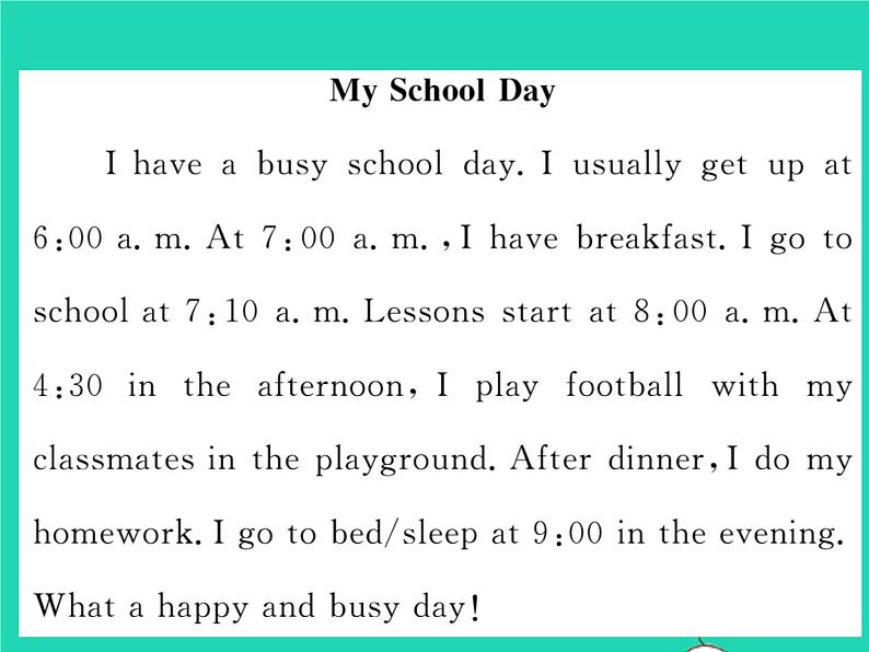 2021七年级英语上册Module5Myschoolday写作同步指导习题课件新版外研版第5页