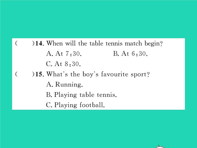 2021七年级英语上册Module5Myschoolday综合测试习题课件新版外研版第6页